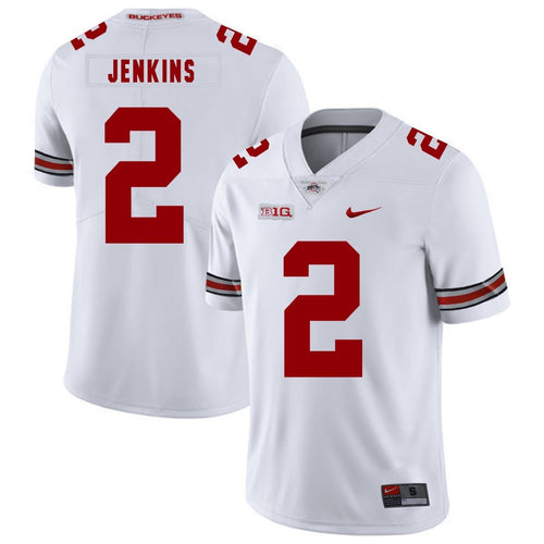 Ohio State Malcolm Jenkins 2 White Football Jersey