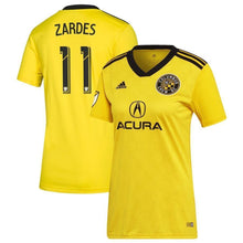 Load image into Gallery viewer, Women's Columbus Crew Sc Gyasi Zardes Yellow 2019 Primary Player Jersey