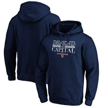Load image into Gallery viewer, Washington Nationals Majestic 2019 National League Champions Hometown Battery Pullover Hoodie - Navy MLB Pullover Hoodie