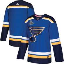 Load image into Gallery viewer, St Louis Blues St Louis Blues Adidas 2019 Stanley Cup Champions Patch Jersey Blue