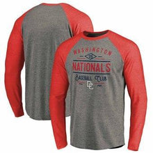Load image into Gallery viewer, Washington Nationals  Cooperstown Doubleday Long Sleeve Raglan T-Shirt - Heathered Gray MLB T-shirt