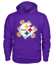 Load image into Gallery viewer, Pittsburgh-Steelers Puzzle Collection T-Shirt 2018 - Hoodie