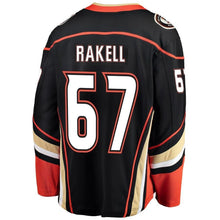 Load image into Gallery viewer, Rickard Rakell Anaheim Ducks Breakaway Player Jersey - Black NHL Jersey