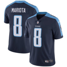 Load image into Gallery viewer, Tennessee Titans Marcus Mariota Tennessee Titans Vapor Untouchable Limited Player Jersey Navy