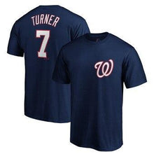 Load image into Gallery viewer, Trea Turner Washington Nationals Majestic Player Name &amp; Number T-Shirt - Navy MLB T-shirt