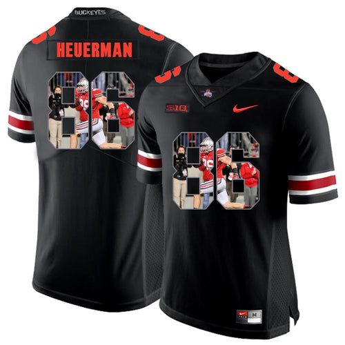 Ohio State Jeff Heuerman 86 Digital Art Black 1 Football Jersey