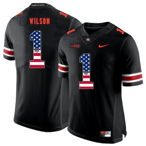 Ohio State Dontre Wilson 1 American Flag Black 1 Football Jersey