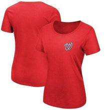 Load image into Gallery viewer, Washington Nationals Majestic Women's Official Wordmark T-Shirt - Red MLB Women T-shirt