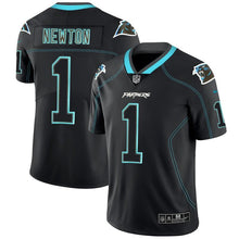 Load image into Gallery viewer, Panthers #1 Newtonlights Out Black Color Rush Limited Jersey - NFL Jersey