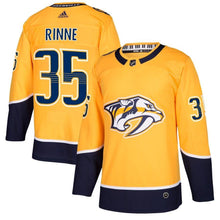 Load image into Gallery viewer, Pekka Rinne Nashville Predators Player Jersey - Gold NHL Jersey
