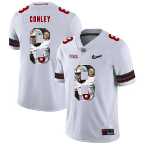 Ohio State Gareon Conley 8 Digital Art White 1 Football Jersey