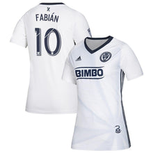 Load image into Gallery viewer, Women&#39;s Philadelphia Union Marco Fabián White 2019 Secondary Player Jersey