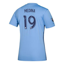 Load image into Gallery viewer, Women&#39;s New York City Fc Jesus Medina Blue 2019 Primary Player Jersey