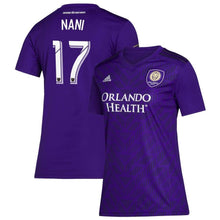 Load image into Gallery viewer, Women&#39;s Orlando City Sc Nani Purple 2019 Bring The Noise Player Jersey