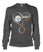 Load image into Gallery viewer, Pittsburgh-Steelers Love Collection T-Shirt 2018 - Unisex Long Sleeve