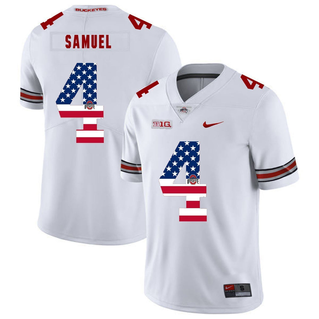 Ohio State Curtis Samuel 4 American Flag White 2 Football Jersey