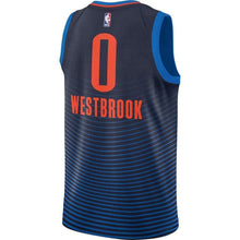 Load image into Gallery viewer, Russell Westbrook Oklahoma City Thunder Jersey - Statement Edition – Navy