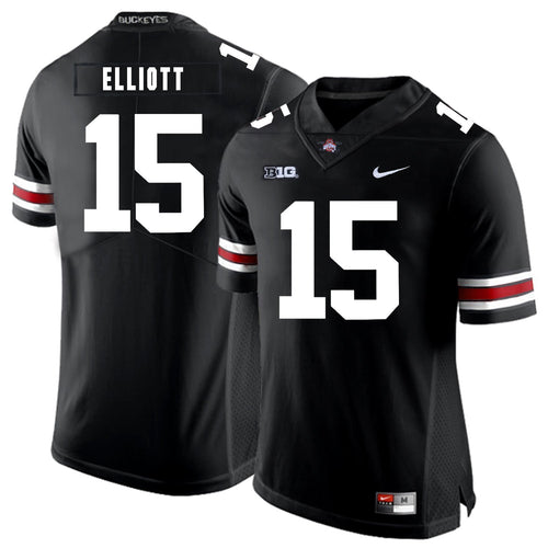 Ohio State Ezekiel Elliott 15 Black 2 Football Jersey