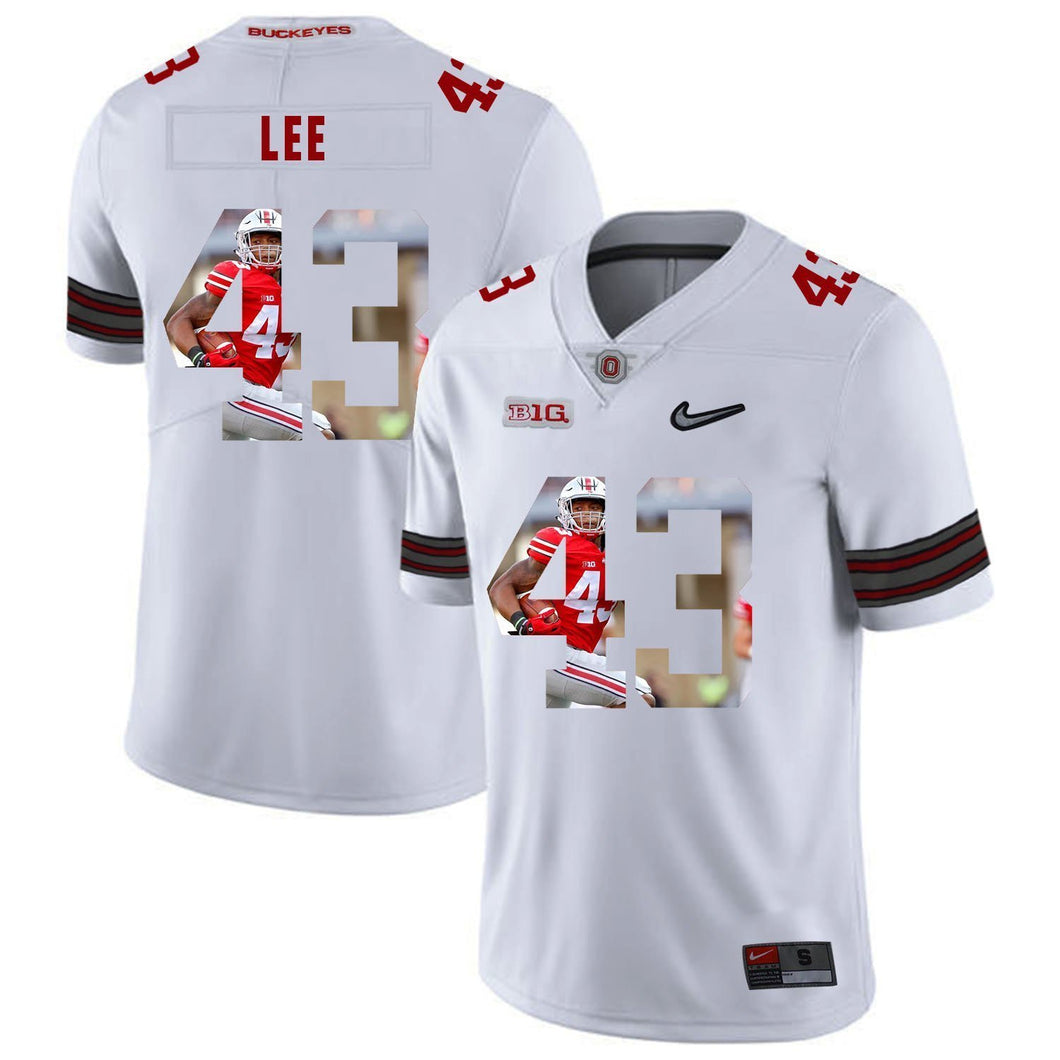 Ohio State Darron Lee 43 Digital Art White 1 Football Jersey