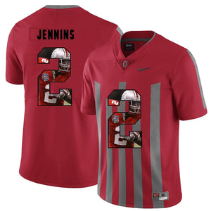 Ohio State Malcolm Jenkins 2 Digital Art Red 2 Football Jersey