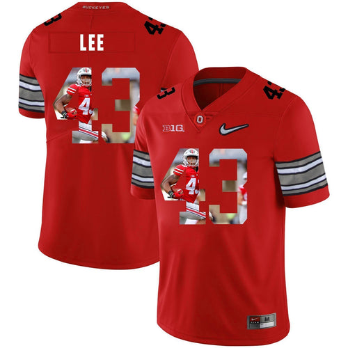 Ohio State Darron Lee 43 Digital Art Red 1 Football Jersey