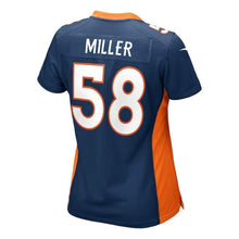 Load image into Gallery viewer, Von Miller Denver Broncos Women's Game Jersey - Navy Blue