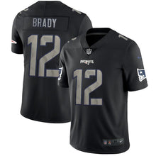 Load image into Gallery viewer, Patriots #12 Bradyimpact Black Color Rush Limited Jersey - NFL Jersey