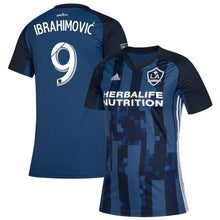 Load image into Gallery viewer, Women's La Galaxy Zlatan Ibrahimovic Navy 2019 Secondary Player Jersey