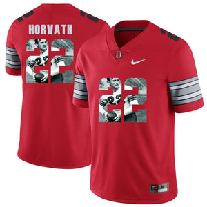 Ohio State Horvath 22 Digital Art Red Football Jersey