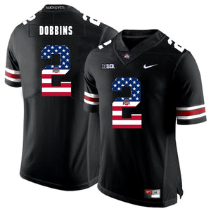 Ohio State J.K Dobbins 2 American Flag Black 2 Football Jersey