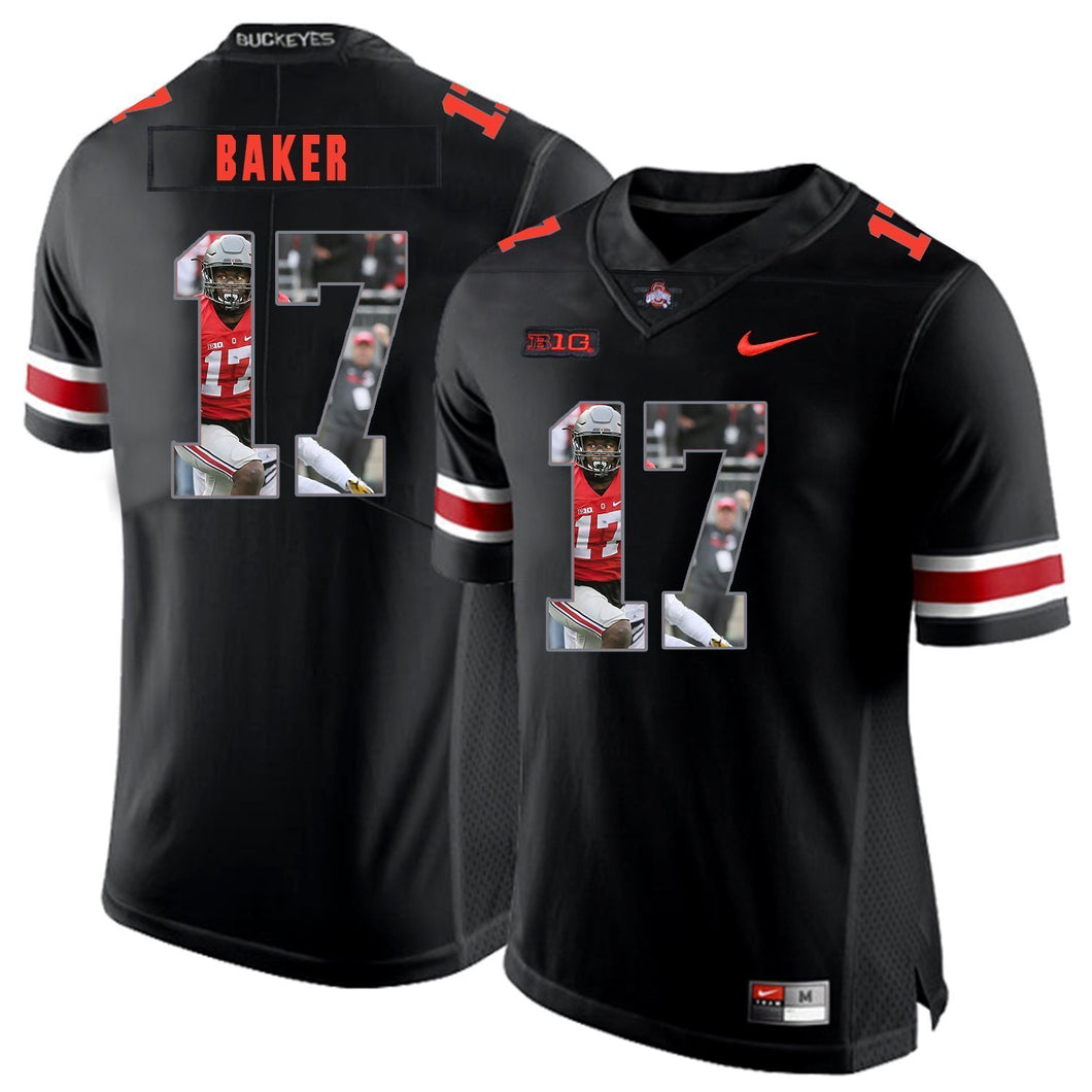 Ohio State Jerome Baker 17 Digital Art Black 1 Football Jersey