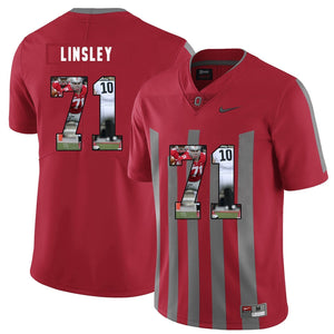 Ohio State Corey Linsley 71 Digital Art Red 2 Football Jersey