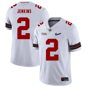 Ohio State Malcolm Jenkins 2 White Football Jersey