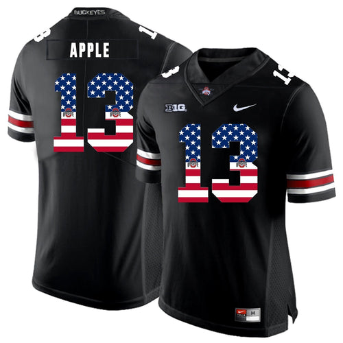 Ohio State Eli Apple 13 American Flag Black 2 Football Jersey