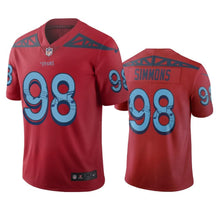Load image into Gallery viewer, Tennessee Titans Jeffery Simmons Red City Edition Jersey NFL Jersey