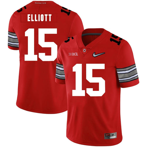 Ohio State Ezekiel Elliott 15 Red Football Jersey