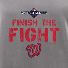 Load image into Gallery viewer, Washington Nationals Majestic 2019 World Series Bound Authentic Collection Dugout Pullover Hoodie - Gray MLB Pullover Hoodie