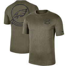 Load image into Gallery viewer, Philadelphia Eagles Nike 2019 Salute To Service Sideline Seal Legend Performance T-Shirt - Olive - NFL TShirt