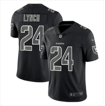 Load image into Gallery viewer, Raiders Raiders Lynch #24Impact Black Color Rush Limited Jersey - NFL Jersey
