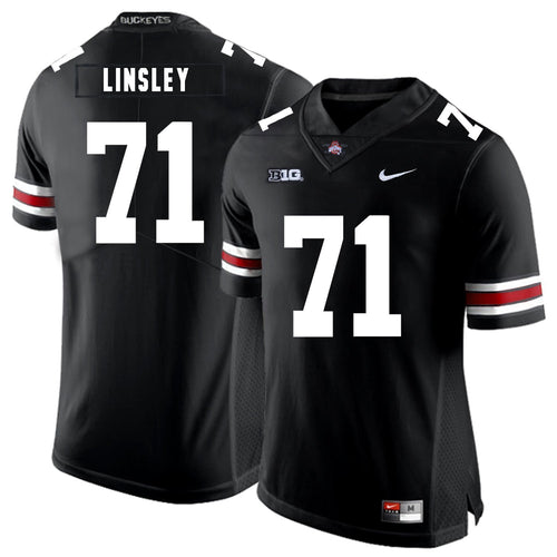 Ohio State Corey Linsley 71 Black 2 Football Jersey