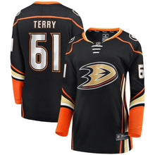 Load image into Gallery viewer, Troy Terry Anaheim Ducks  Women's Home Breakaway Player Jersey - Black NHL Women Jersey