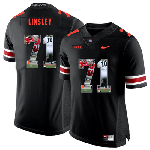 Ohio State Corey Linsley 71 Digital Art Black 1 Football Jersey