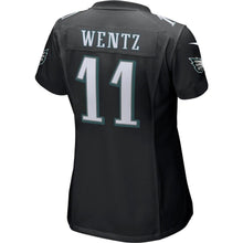 Load image into Gallery viewer, Super Bowl Merchandise Carson Wentz Philadelphia Eagles Womens Super Bowl Lii Bound Patch Game Event Jersey Black