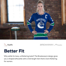 Load image into Gallery viewer, Vancouver Canucks  Women's Breakaway Home Jersey - Blue NHL Women Jersey