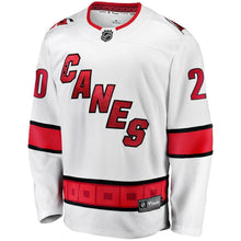Load image into Gallery viewer, Sebastian Aho Carolina Hurricanes Away Premier Breakaway Player Jersey - White NHL Jersey