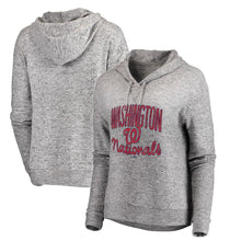 Load image into Gallery viewer, Washington Nationals Let Loose By Rnl Women's Cozy Collection Steadfast Pullover Hoodie - Heathered Gray MLB Women Pullover Hoodie