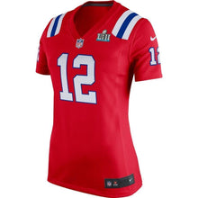 Load image into Gallery viewer, Super Bowl Merchandise Tom Brady New England Patriots Womens Super Bowl Lii Bound Game Jersey Red