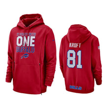 Load image into Gallery viewer, Tyler Kroft Bills Sideline Lockup Red Men  Hoodie NFL Men's Hoodie