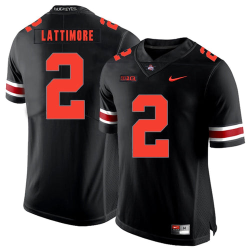 Ohio State Marshon Lattimore 2  Black 1 Football Jersey