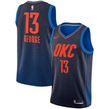 Load image into Gallery viewer, Paul George Oklahoma City Thunder Jersey - Statement Edition – Navy